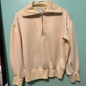 🎀Cream Half-Zip Sweater